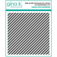 Gina K Designs - Clear Photopolymer Stamps - Diagonal Stripes Background