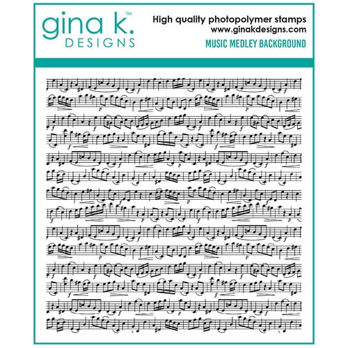 Gina K Designs - Clear Photopolymer Stamps - Music Medley Background