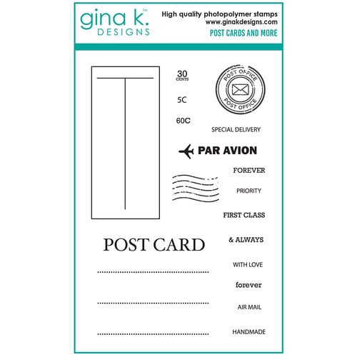 Gina K Designs - Clear Photopolymer Stamps - Post Cards And More