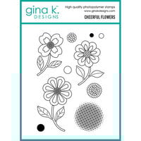 Gina K Designs - Clear Photopolymer Stamps - Cheerful Flowers