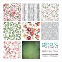 Gina K Designs - Patterned Paper - Watercolor Floral