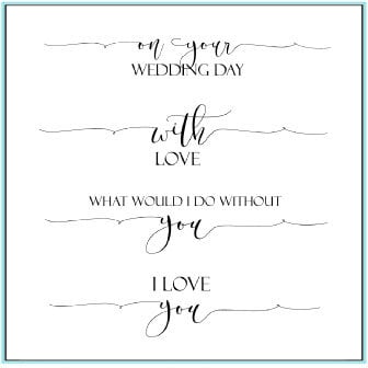 Gina K Designs - Clear Photopolymer Stamps - Scripty Love Mini