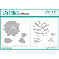 Gina K Designs - Stencils - Layered Peony