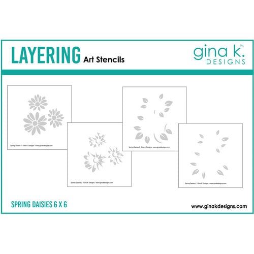 Gina K Designs - Stencils - Spring Daisies Layering Stencils