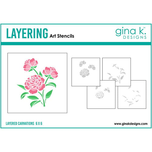 Gina K Designs - Stencils - Layered Carnations
