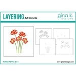 Gina K Designs - Stencils - Perfect Poppies