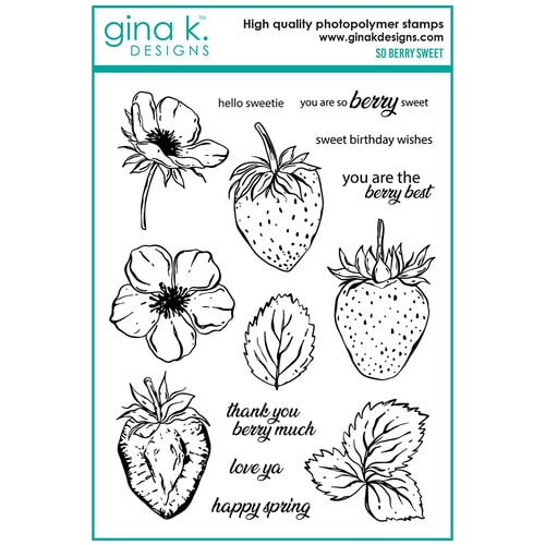 Gina K Designs - Clear Photopolymer Stamps - So Berry Sweet