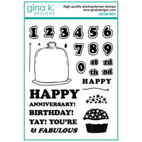 Gina K Designs - Clear Photopolymer Stamps - Cupcake Party