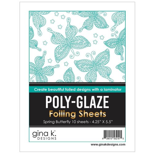 Gina K Designs - Poly-Glaze Foiling Sheets - Spring Butterfly
