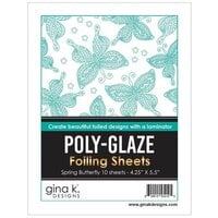Gina K Designs - Poly - Glaze Foiling Sheets - Spring Butterfly