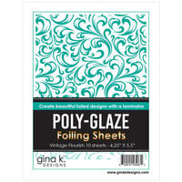 Gina K Designs - Poly-Glaze Foiling Sheets - Vintage Flourish
