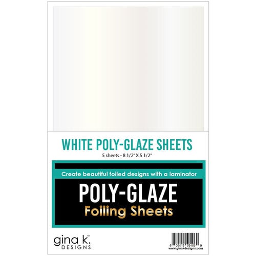 Gina K Designs - Poly-Glaze Foiling Sheets - Solid White