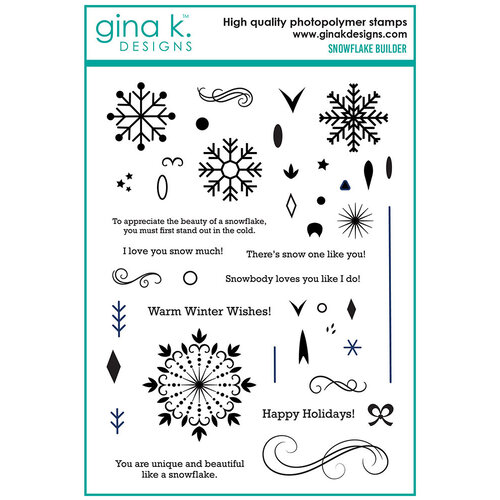 Gina K Designs - Clear Photopolymer Stamps - Snowflake Builder