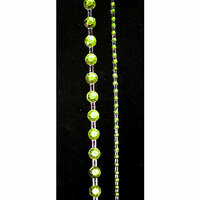 Glitz Design - Frosting Collection - Self-Adhesive Rhinestones - 12"" Round Strips - Lime Green, CLEARANCE
