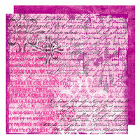 Glitz Design - Audrey Collection - 12 x 12 Double Sided Paper - Audrey Script, BRAND NEW