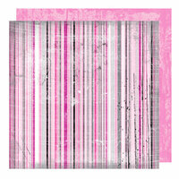 Glitz Design - Audrey Collection - 12 x 12 Double Sided Paper - Audrey Stripes, CLEARANCE