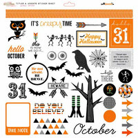 Glitz Design - Raven Collection - Halloween - 12 x 12 Cardstock Stickers - Titles and Accents