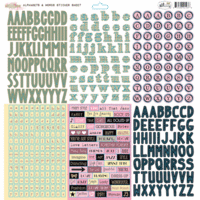 Glitz Design - All Dolled Up Collection - 12 x 12 Cardstock Stickers - Alphabets and Words