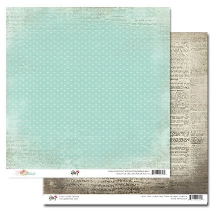 Glitz Design - Beautiful Dreamer Collection - 12 x 12 Double Sided Paper - Polka