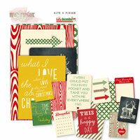 Glitz Design - Hello December Collection - Christmas - Cardstock Pieces - Bits and Pieces