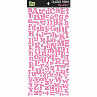 Glitz Designs - Cardstock Stickers - Pink Alphabet, CLEARANCE