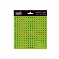 Glitz Design - Cardstock Stickers - Teeny Alphabet - Green Apple, CLEARANCE