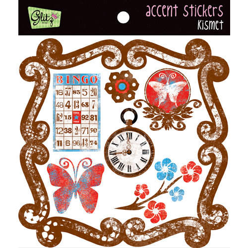 Glitz Design - Kismet Collection - Cardstock Stickers - Accents, CLEARANCE