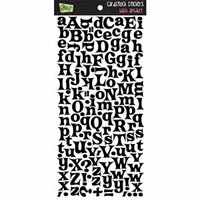 Glitz Designs - Cardstock Stickers - Black Alphabet, CLEARANCE