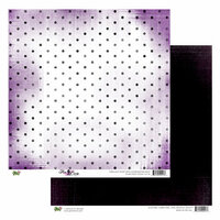 Glitz Design - Plum Crazy Collection - 12 x 12 Double Sided Paper - Plum Crazy Polka, BRAND NEW