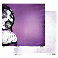 Glitz Design - Plum Crazy Collection - 12 x 12 Double Sided Paper - Plum Crazy Chair, BRAND NEW