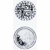 Glitz Design - Clear Acrylic Stamps - Distressing Round, CLEARANCE