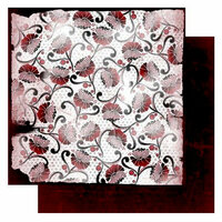 Glitz Design - Distressed Couture Collection - 12 x 12 Double Sided Paper - Floral, CLEARANCE