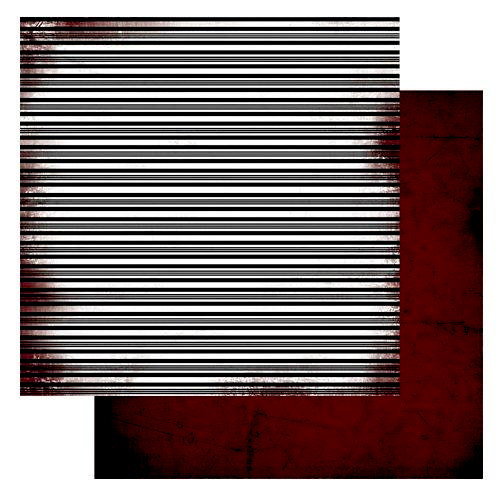 Glitz Design - Distressed Couture Collection - 12 x 12 Double Sided Paper - Stripe, CLEARANCE