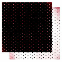 Glitz Design - Distressed Couture Collection - 12 x 12 Double Sided Paper - Polka, CLEARANCE