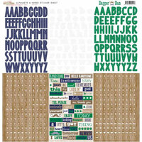 Glitz Design - Dapper Dan Collection - 12 x 12 Cardstock Stickers - Alphabets and Words