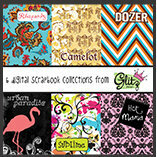 Glitz Design - Digital Printable CD - 6 Digital Scrapbook Collections, CLEARANCE