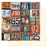 Glitz Design - Dozer Collection - 12x12 Double Sided Paper - Dozer Numbers, CLEARANCE