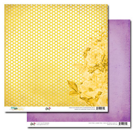 Glitz Design - Dance in Sunshine Collection - 12 x 12 Double Sided Paper - Polka
