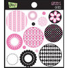 Glitz Design - Glam Collection - Glitzers - Transparent Stickers - Circles, CLEARANCE