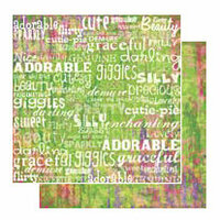 Glitz Design - Gigi Collection - 12x12 Double Sided Paper - Words, CLEARANCE