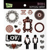 Glitz Design - Distressed Couture Collection - Glitzers - Transparent Stickers with Jewels, CLEARANCE