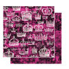 Glitz Design - Glam Collection - 12x12 Double Sided Paper - Crowns, CLEARANCE