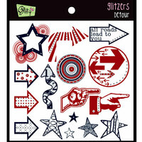 Glitz Design - Detour Collection - Glitzers - Transparent Stickers with Jewels - Detour, CLEARANCE