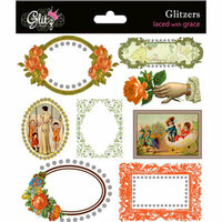 Glitz Design - Laced with Grace Collection - Glitzers - Transparent Stickers with Jewels