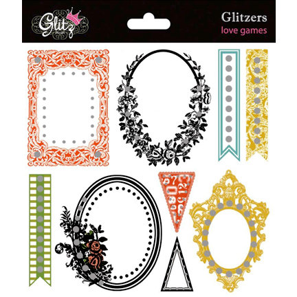 Glitz Design - Love Games Collection - Glitzers - Transparent Stickers with Jewels