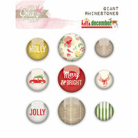 Glitz Design - Hello December Collection - Christmas - Giant Rhinestones