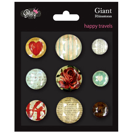 Glitz Design - Happy Travels Collection - Giant Rhinestones