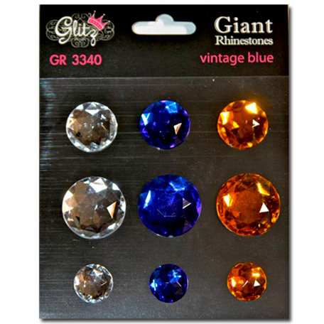Glitz Design - Vintage Blue Collection - Giant Rhinestones