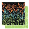 Glitz Design - Hallow Collection - 12x12 Double Sided Paper - Flames, CLEARANCE