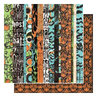 Glitz Design - Hallow Collection - 12x12 Double Sided Paper - Stripe, CLEARANCE